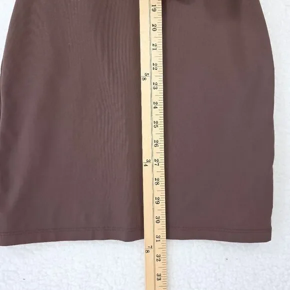 Babaton Golf Sleeveless Bodycon Dress Brown Size XS - Picture 6 of 10